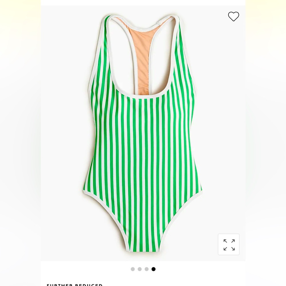 J. Crew Racerback one-piece swimsuit in stripe